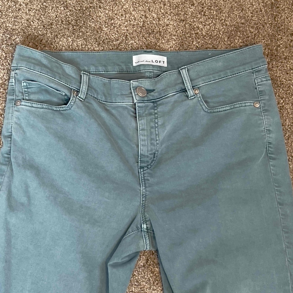 Loft Light Blue teal Size 30/10 Modern Skinny Crop Jeans - Picture 3 of 10